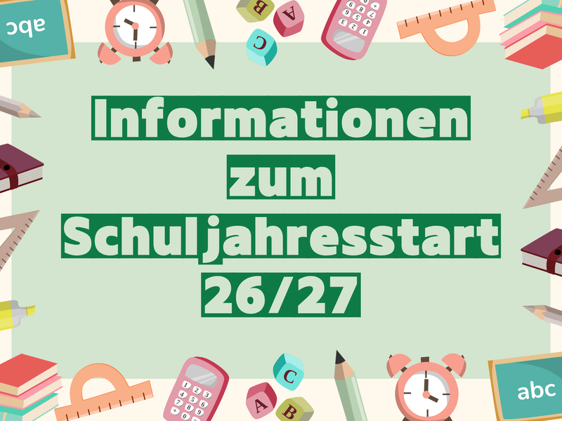 Symbolbild Informationen zum Schuljahresstart 26/27