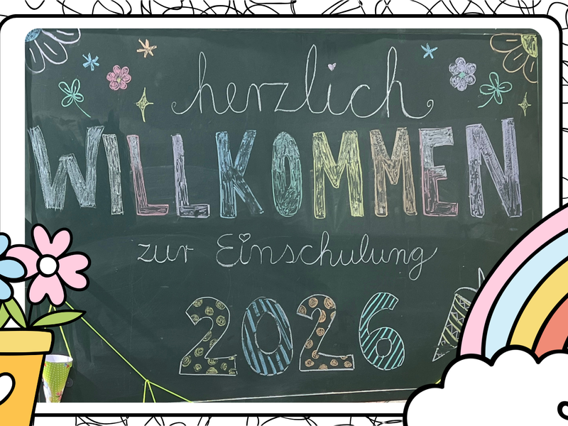 Tafelbild Einschulung 2026